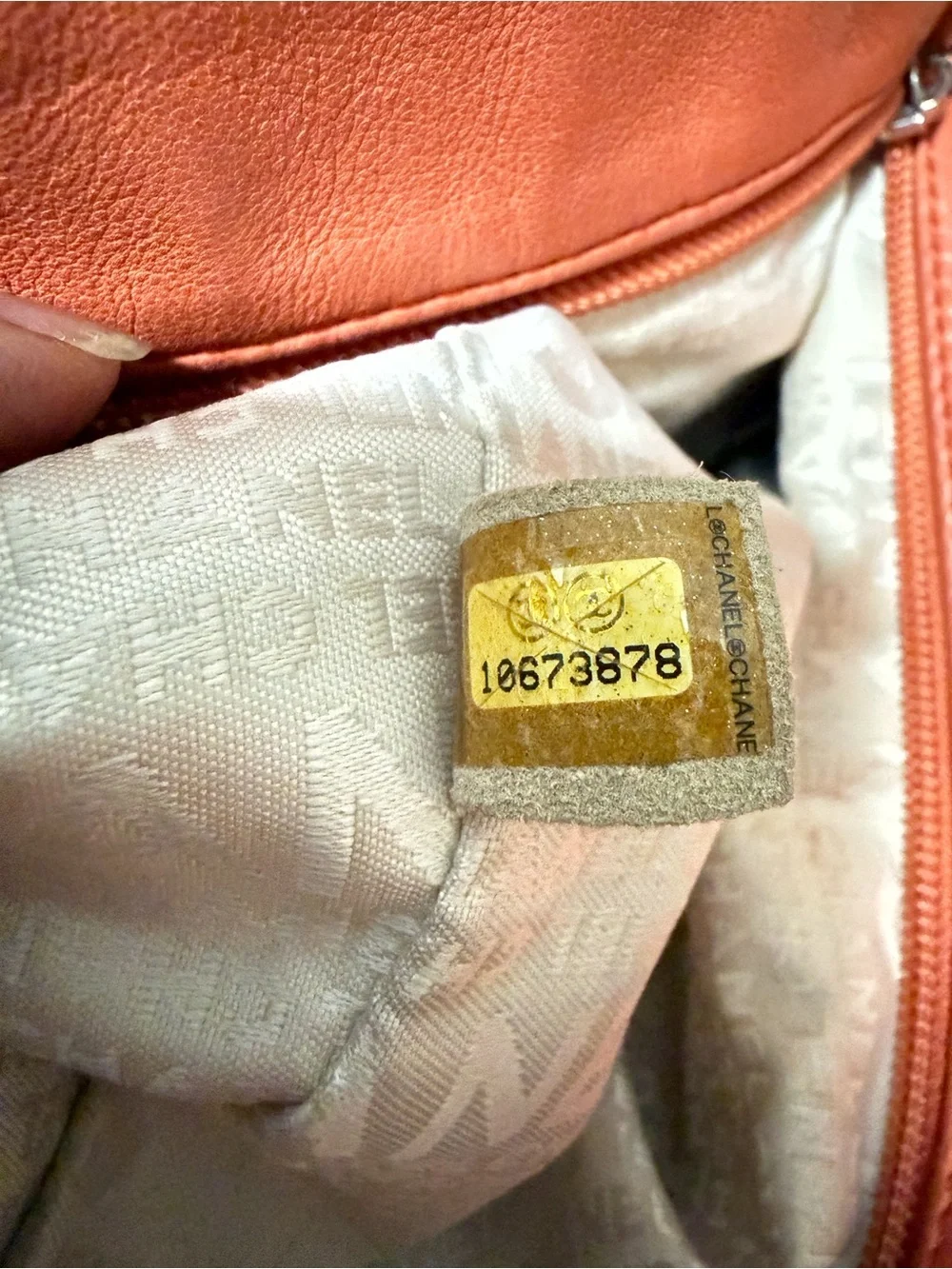 Chanel jacket interior tag